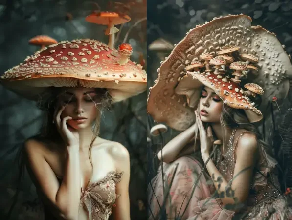 🍄 mushroom queen sexy and sensual --ar 2:3 --v 6.0