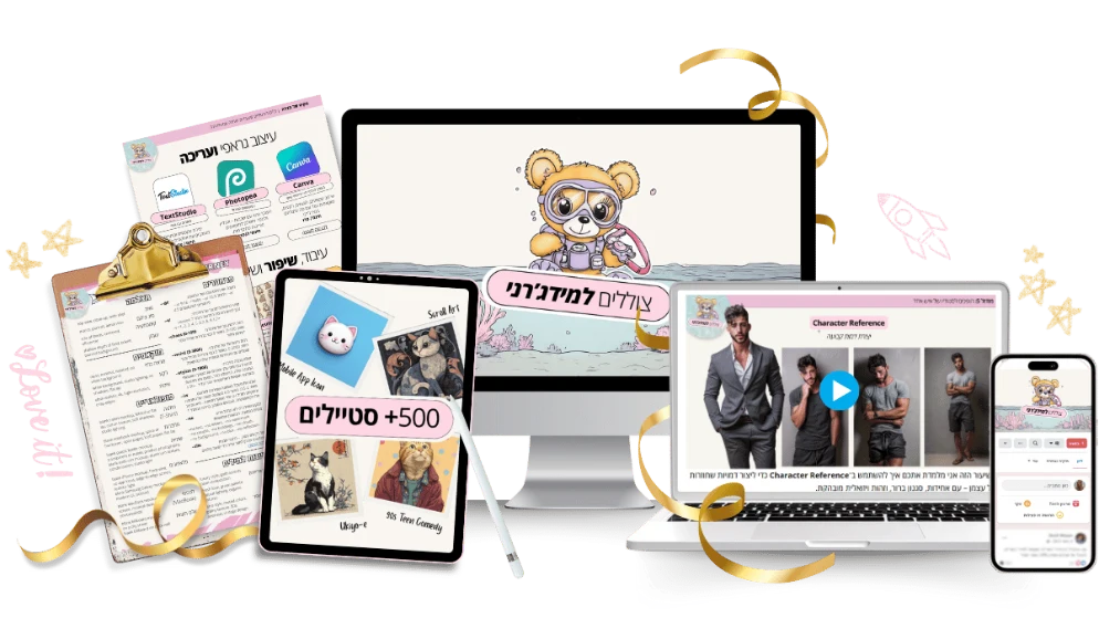 צוללים למידג’רני 🎨 קורס דיגיטלי ליצירה עם AI בעברית